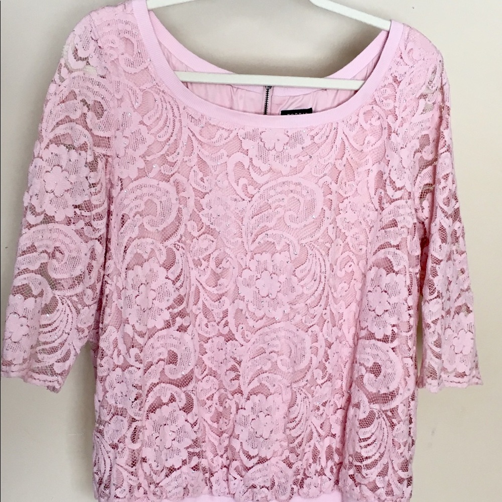 Pretty in Pink Lace Top